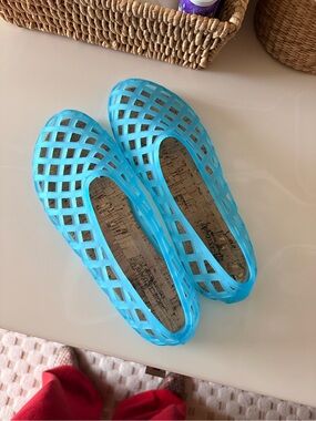 Women's Aqua Lattice Slip-On Flats